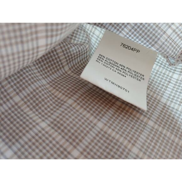 Wrangler Mens Large Short Sleeve Brown-ish Plaid Pearl Snap Shirt - Picture 10 of 11